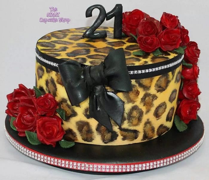 Leopard print and roses