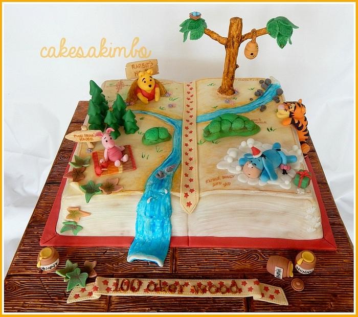 100 Aker Wood Book Cake