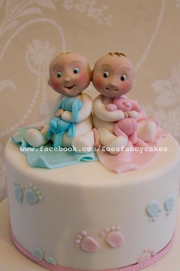 Baby twin cake