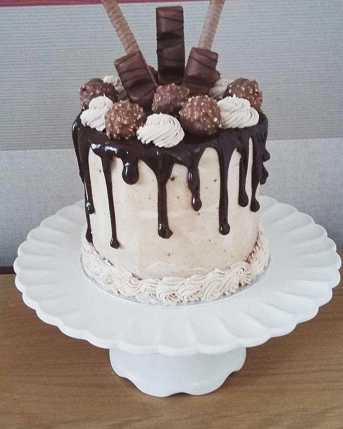 Chocolate and Hazelnut Drip Cake