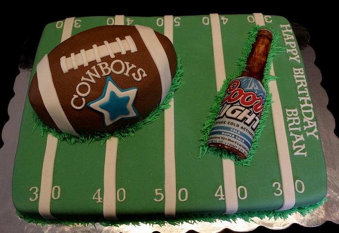 Football and Beer cake