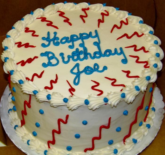 Ice cream cake in Red, White, and Blue