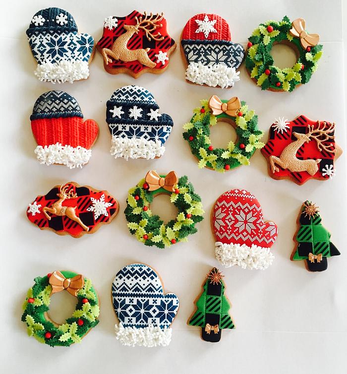 Christmas mittens cookies