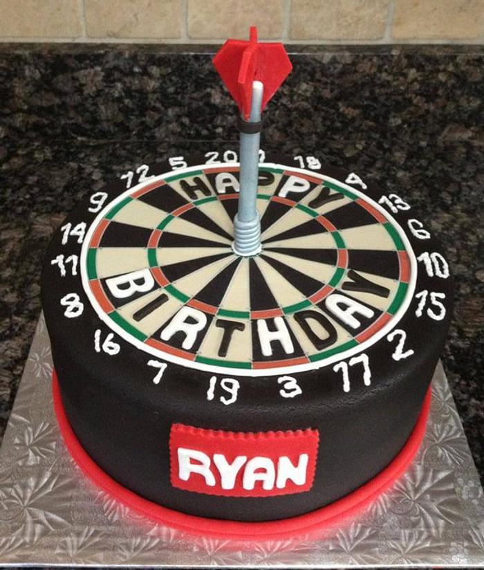Dart Board Birthday Cake
