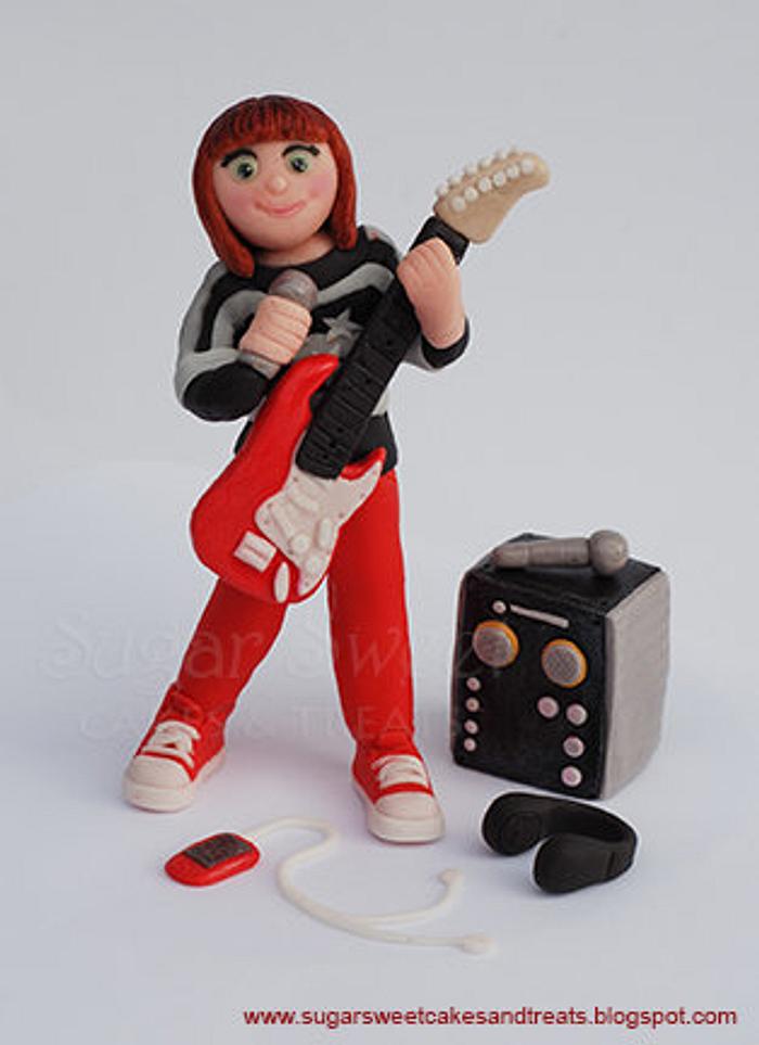 Rock Star Girl Figurine