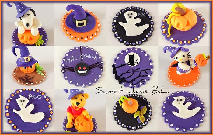 Halloween cupcakes toppers