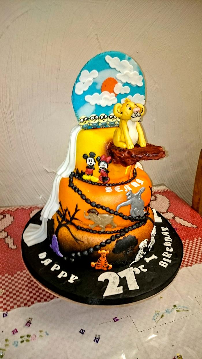 Disney / Easter double cake!