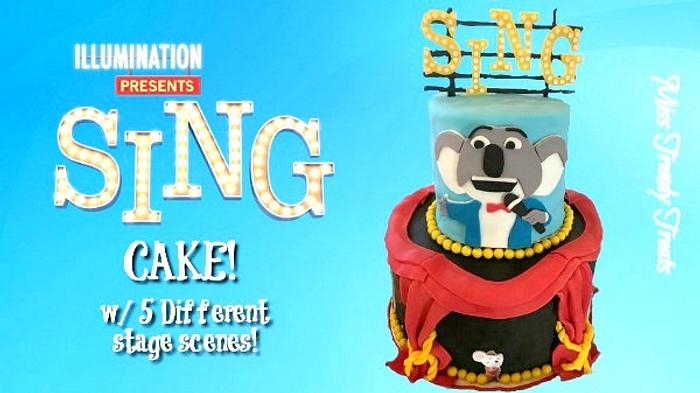 SING MOVIE CAKE w/ 5 DIFFERENT STAGE SCENES!