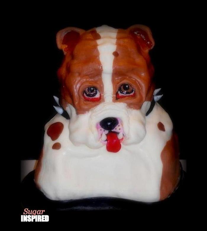 Bull dog cake