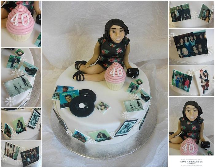 40th Birthday Photo Hobby Cake