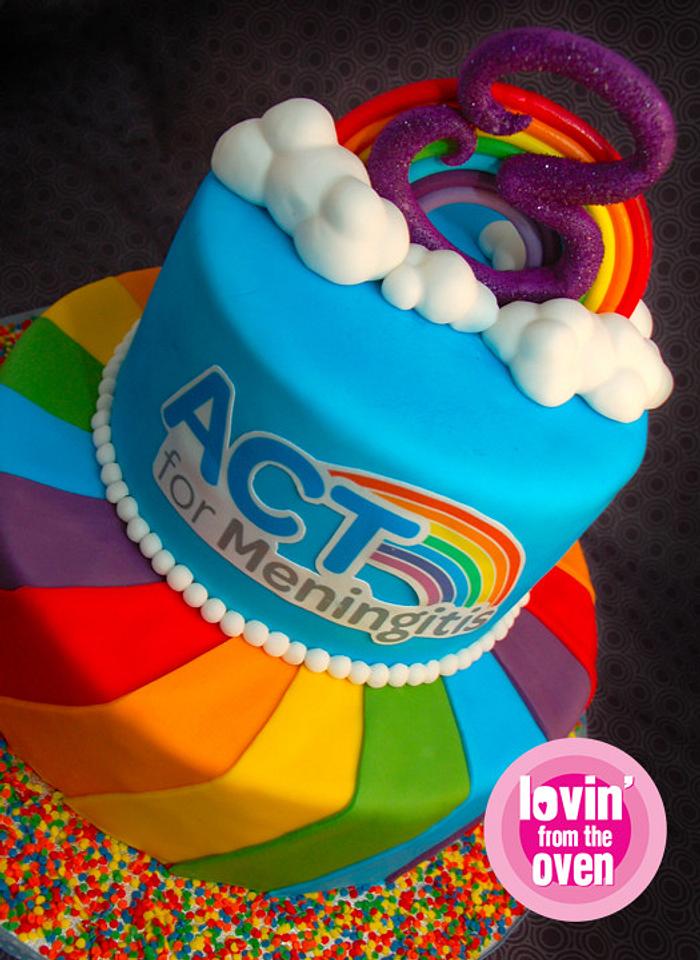 Rainbow Charity Cake