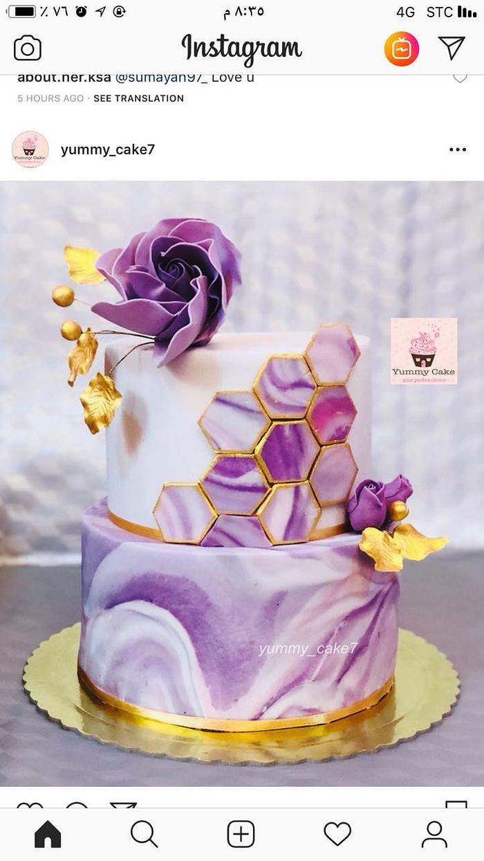 Purple elegant cake 