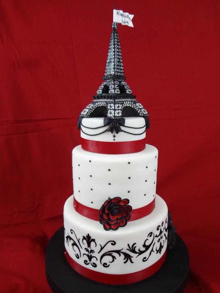 Paris Eiffel Tower Cake