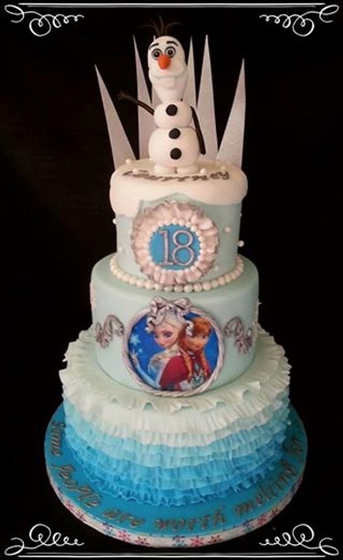 Frozen 18th birthday cake