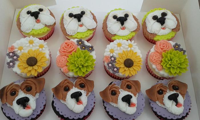 Jack Russell and Cockerpoo cupcakes