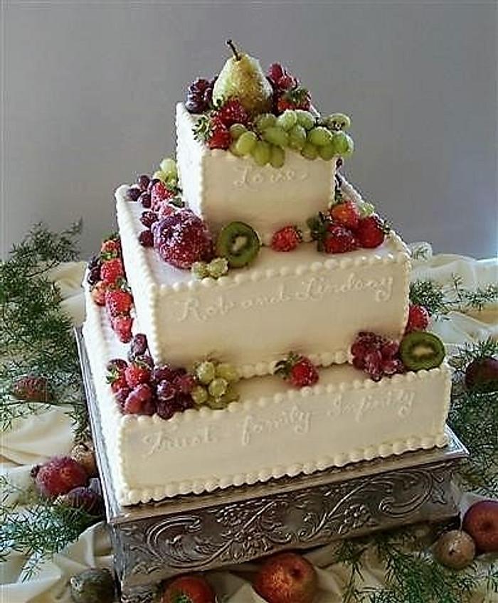 Sugared Fruit Wedding Cake