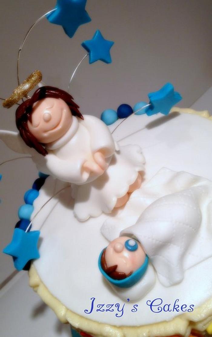 Louie's Christening Cake, what a little angel!