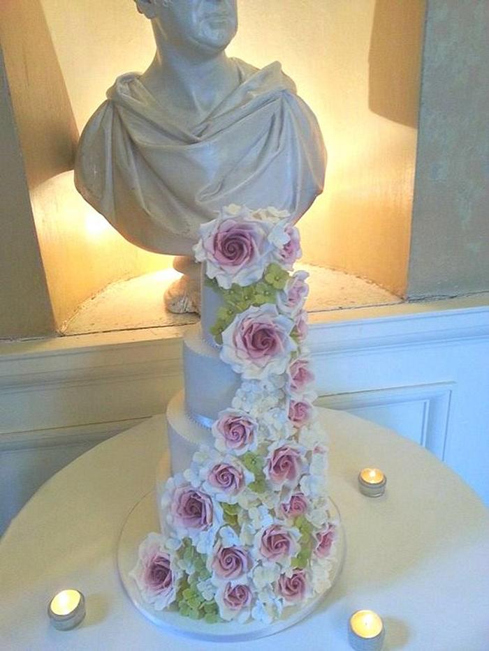 Avalanche Rose wedding cake