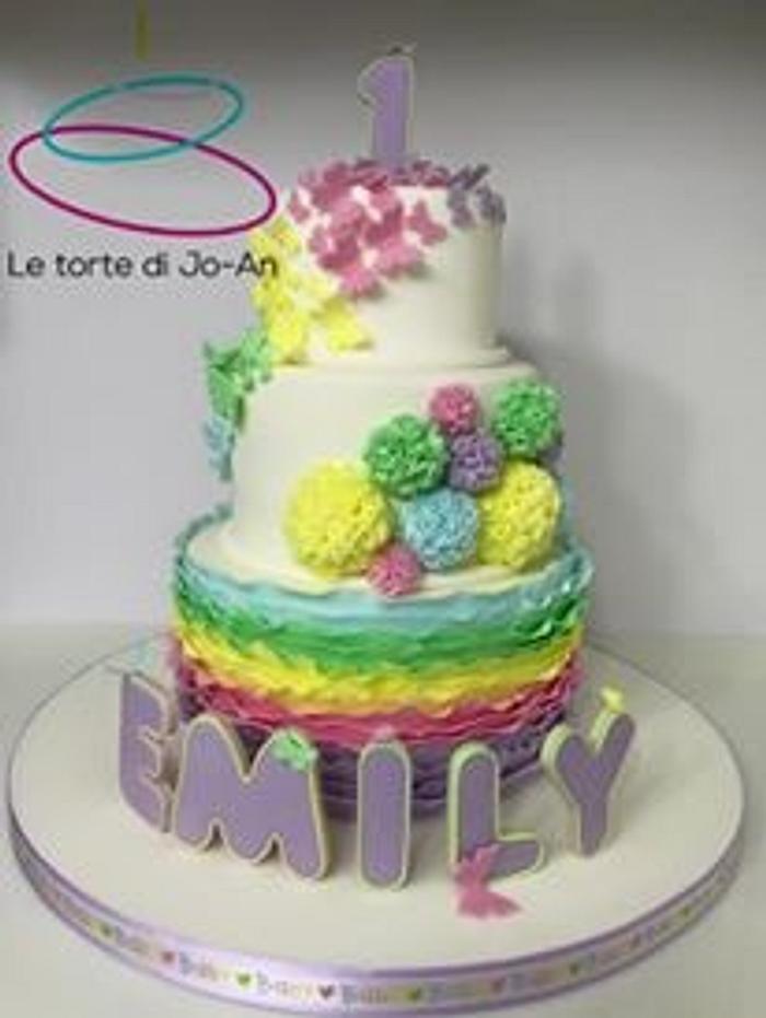 Multicolor cake