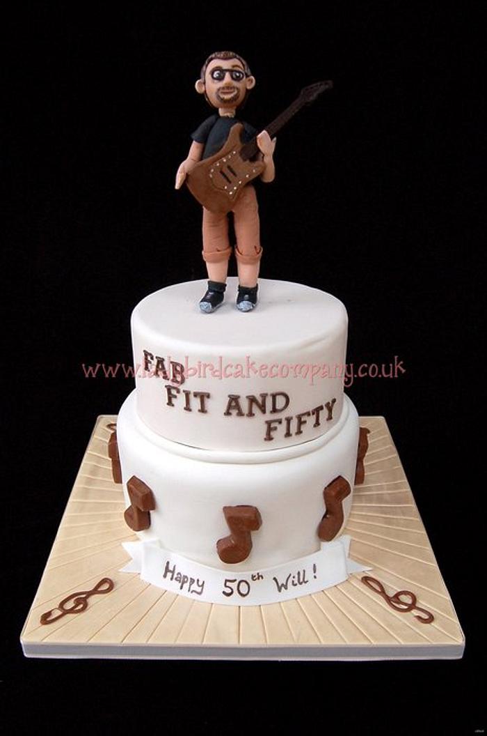 Guitarist 50th birthday cake