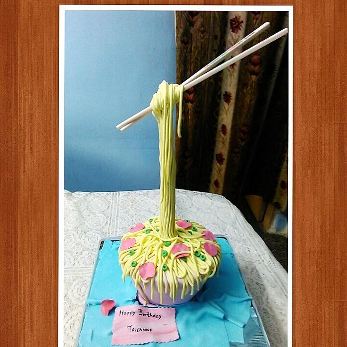 Noodles cake