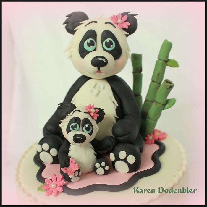 Panda Baby Shower cake