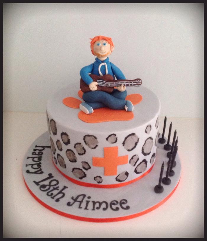 Ed Sheeran 18th birthday cake