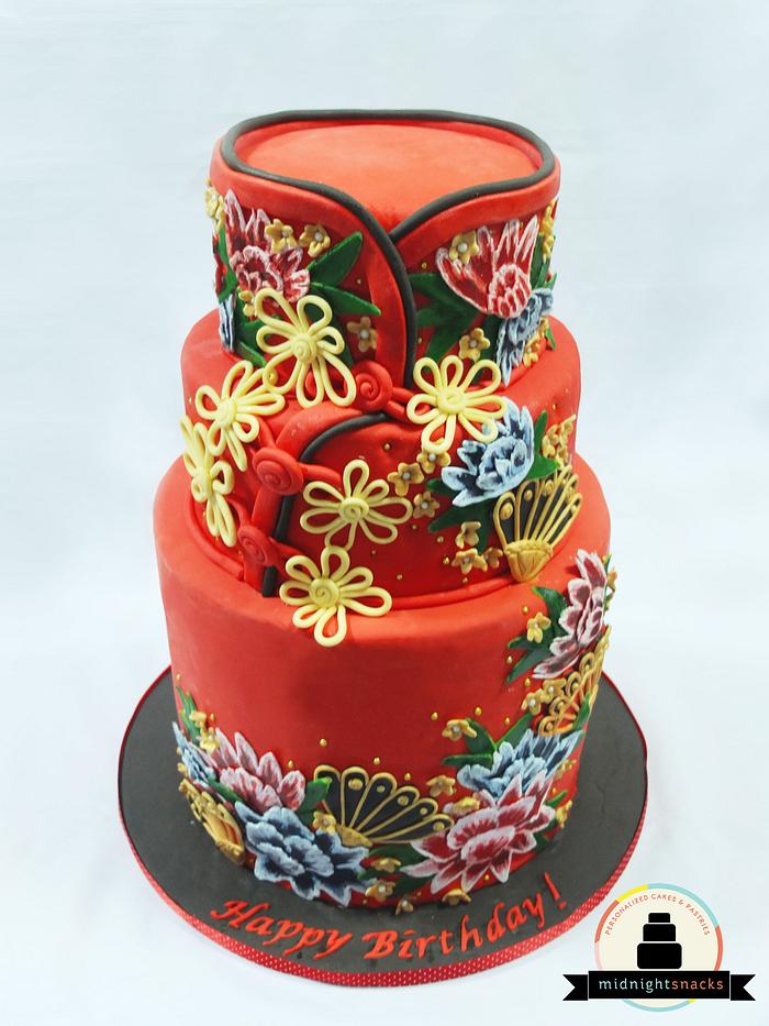 Cheongsam Birthday Cake