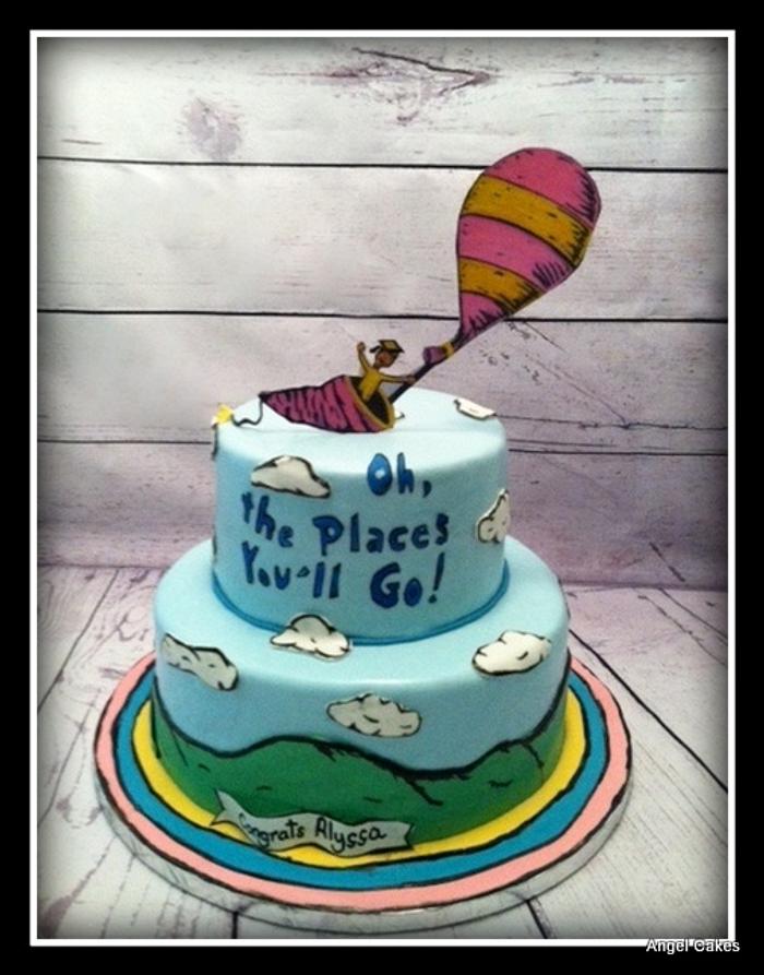 Dr. Seuss Graduation Cake