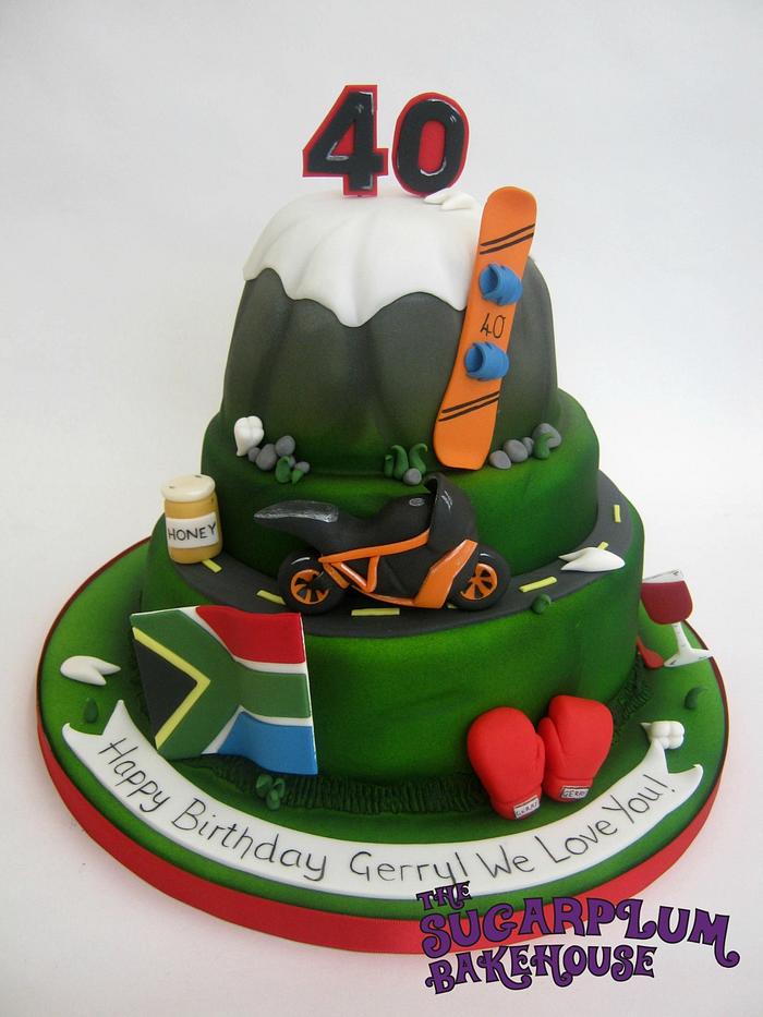 Fun 40th Birthday Cake