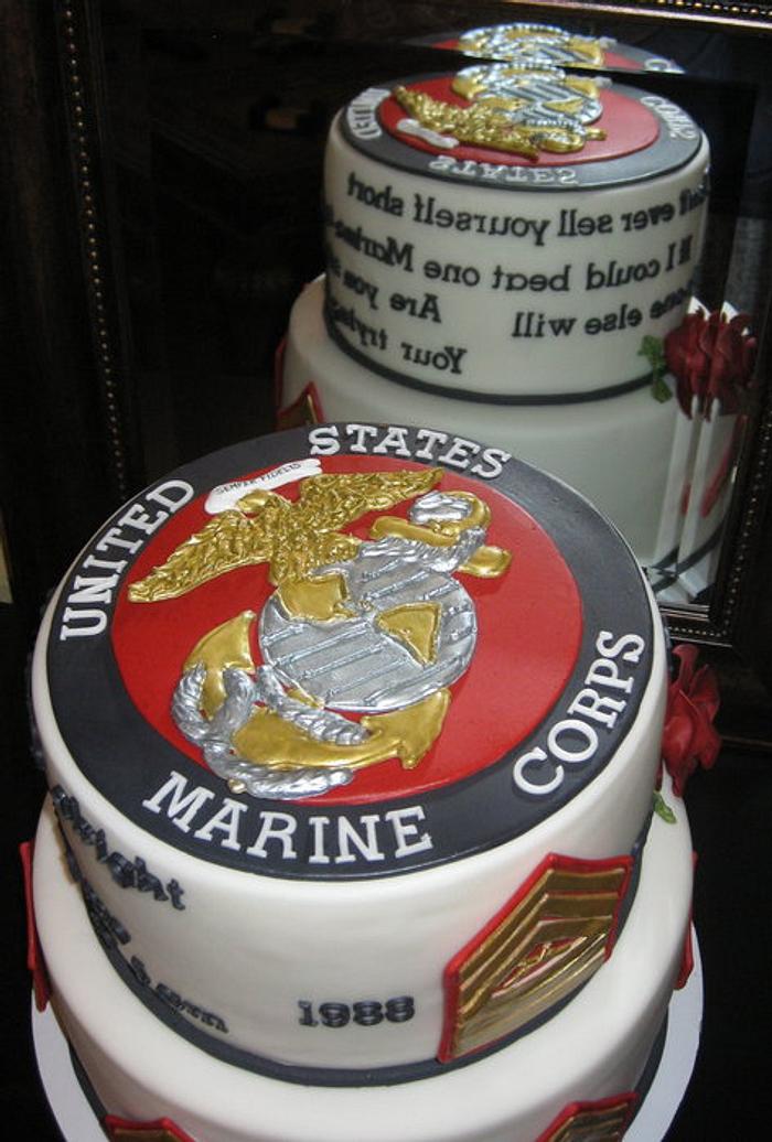 Marine retirement cake
