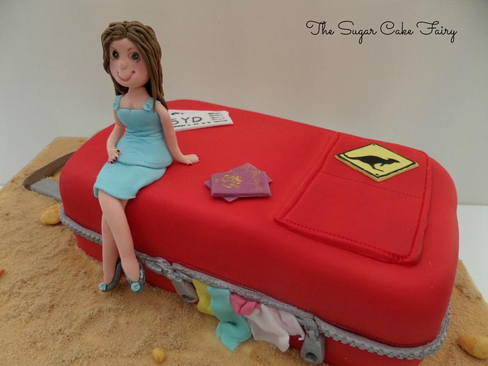 Holiday Suitcase Cake
