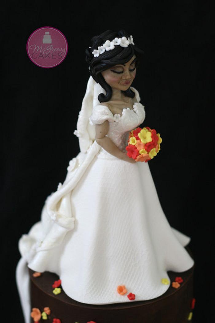 Sculpted Blushing Bride & Chocolate Ganache