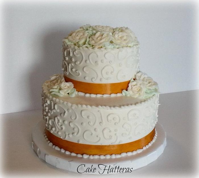 Fiftieth Wedding Anniversary Cake in Buttercream