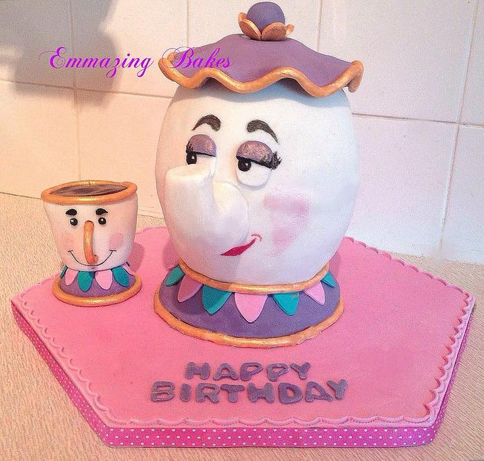 Mrs Potts and Chip, Beauty and the Beast teapot cake