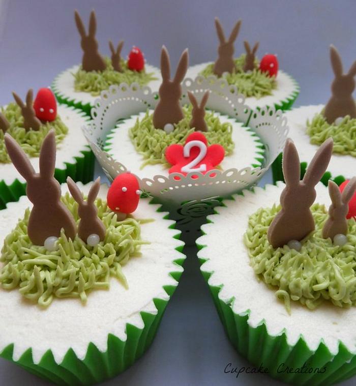 Rabbit Birthday Cupcakes