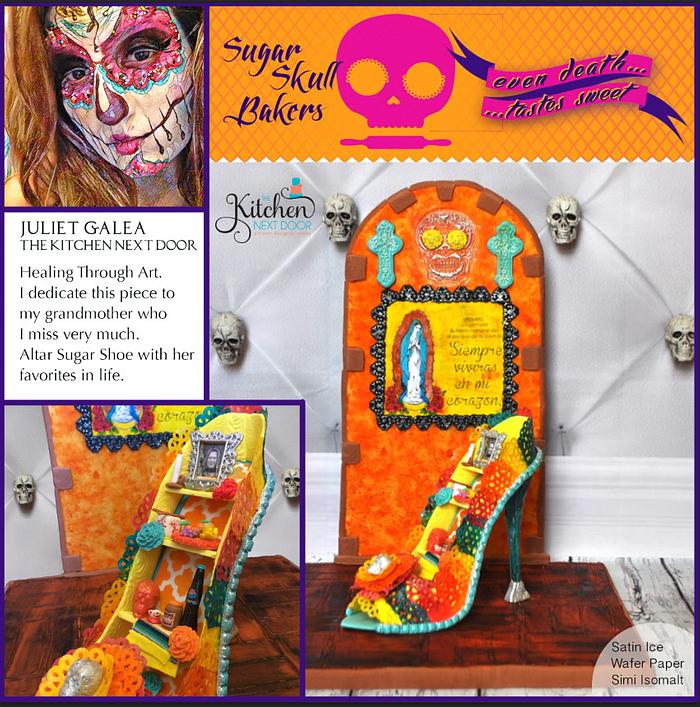Sugar Shoe to Die For!  Sugar Shoe Altar for Dia de los muertos.