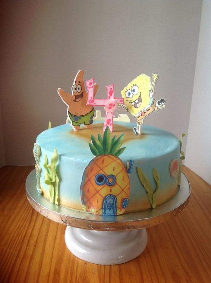 Sponge bob 2-D cake