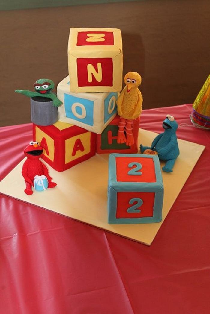 Sesame street cake for Noah's 2nd birthday