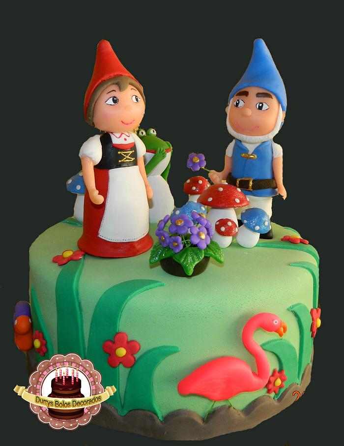 Gnomeo and Juliet Cake