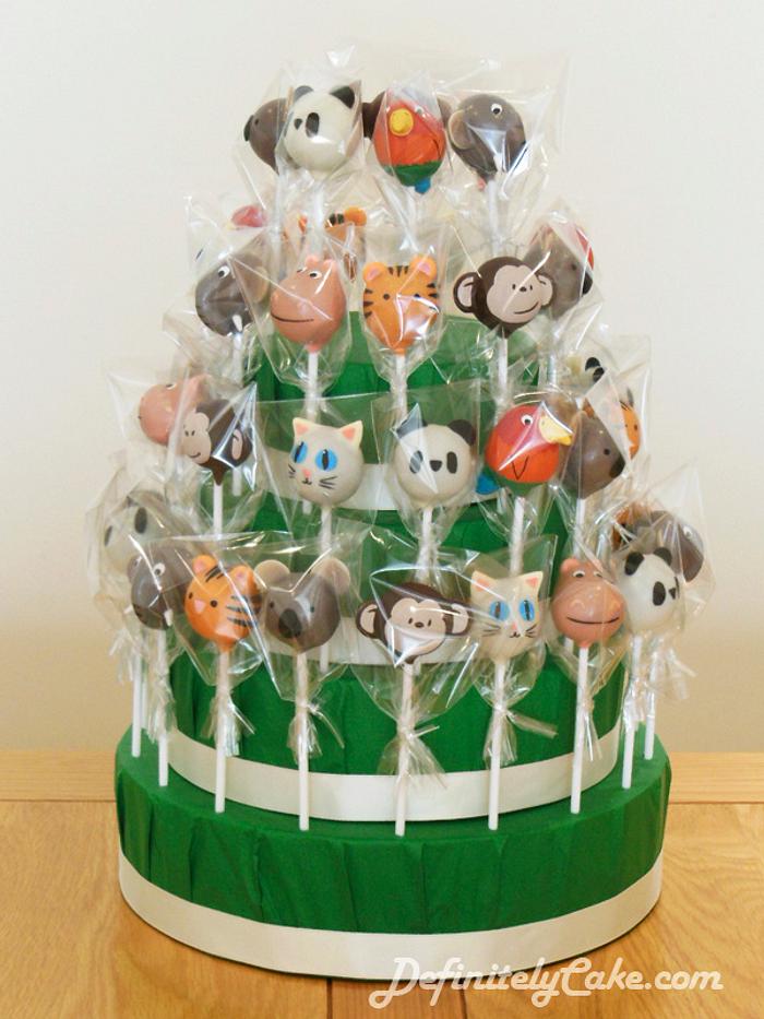 Zoo Animal Cake Pop Display