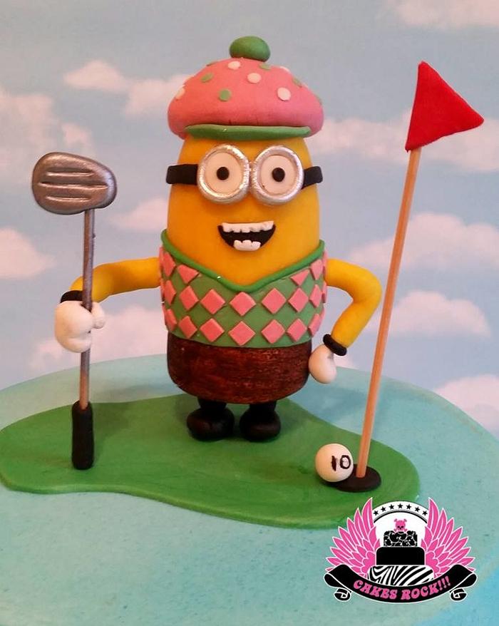 Golf Minion Birthday Cake