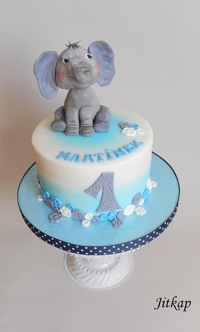 Elephant baby cake