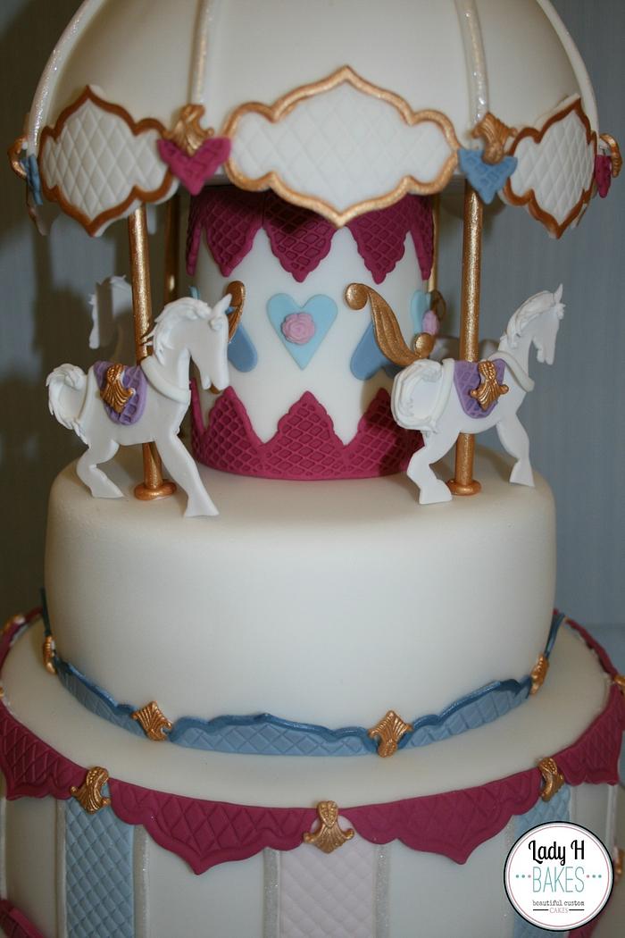 Vintage Carousel Celebration Cake