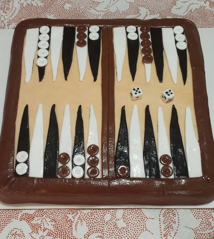 Backgammon Cake