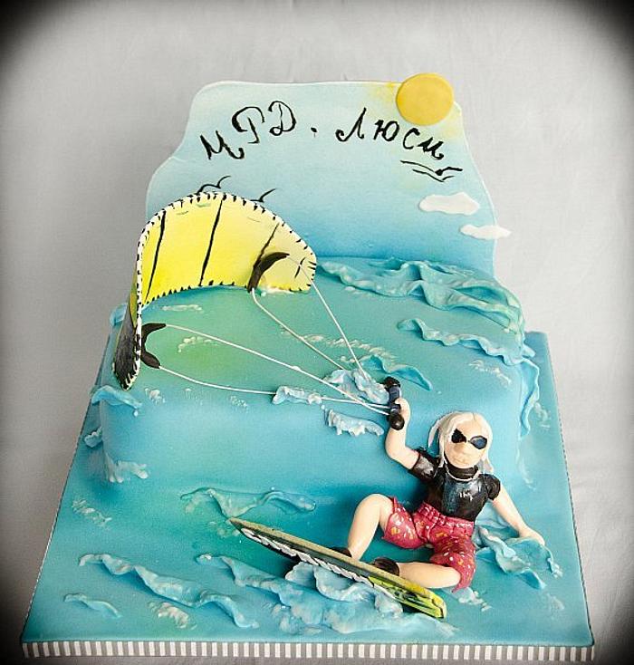 Kite surf cake
