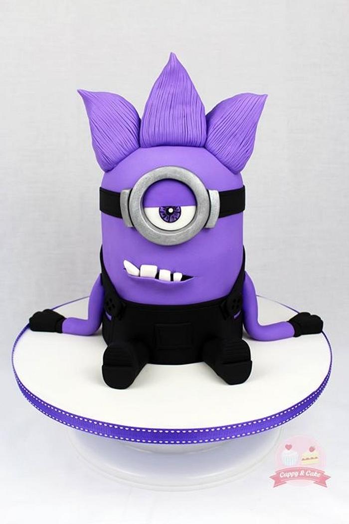 Evil Purple Minion cake