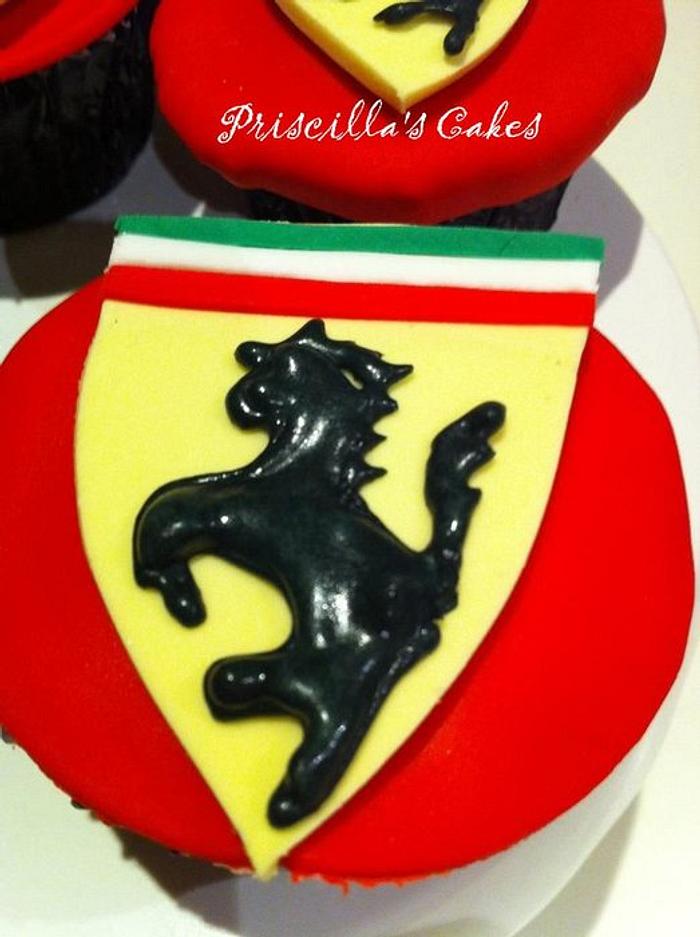 Ferrari themed cupcakes