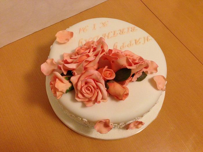 Roses Birthday cake