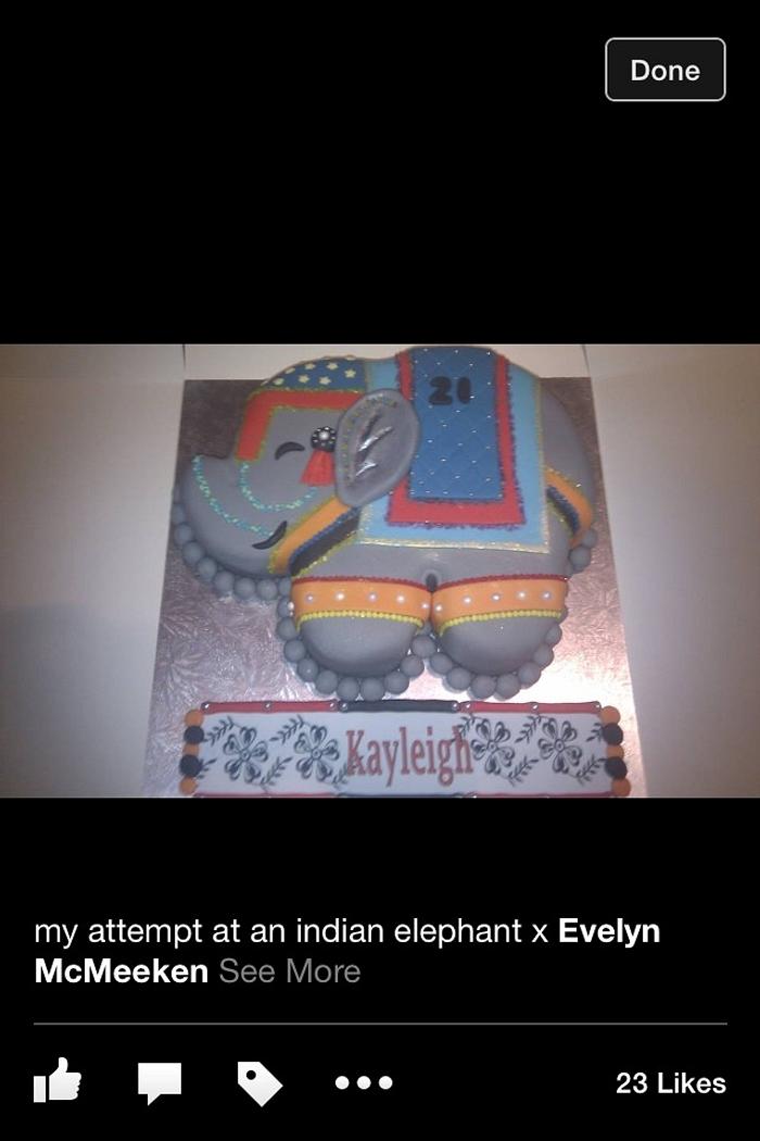 Indian Elephant cake